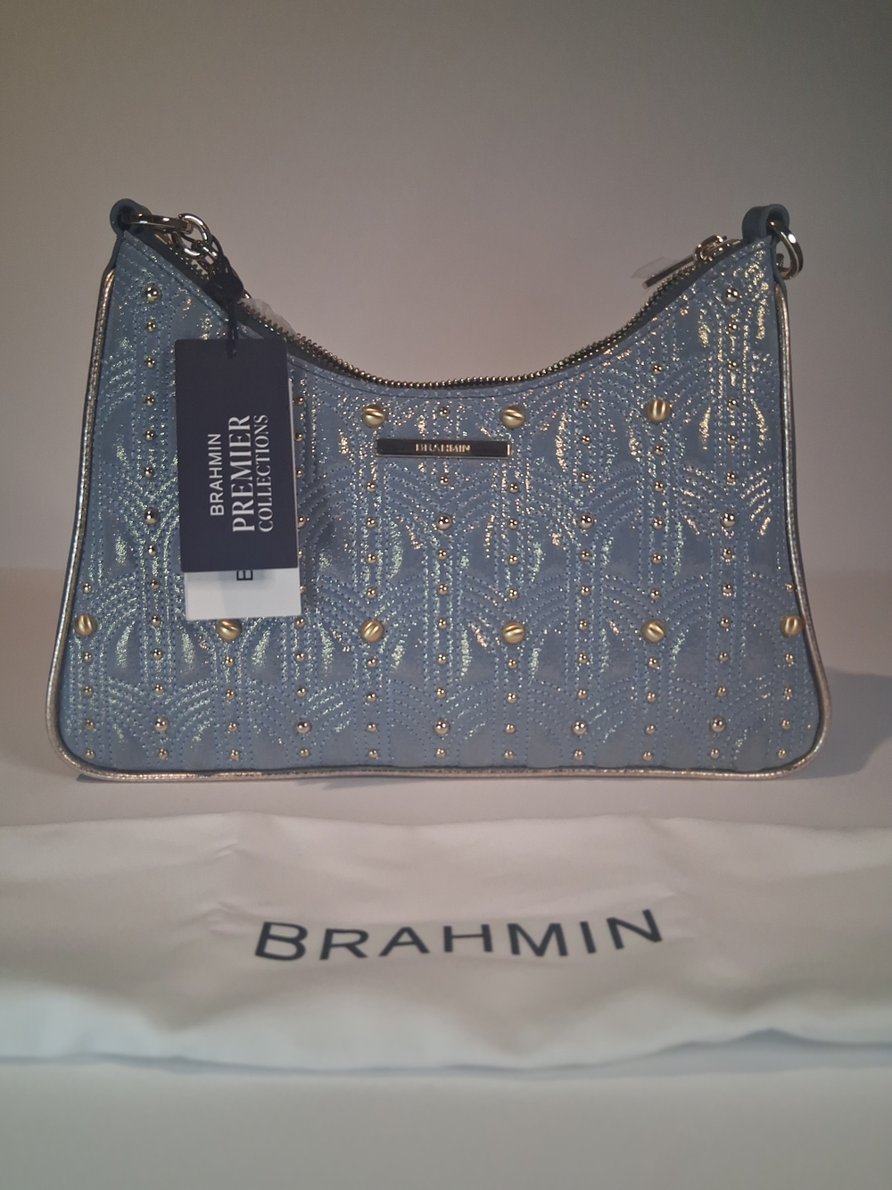 BRAHMIN Premier Collection Mod Esme Studded Chain Shoulder Bag - New With Tags